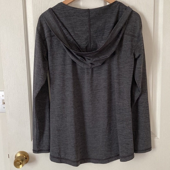 Zella Womens Hooded Pullover Top Black Grey Heather Medium - Picture 4 of 6